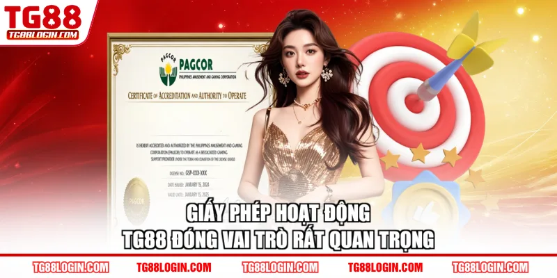 Giấy phép hoạt động TG88 đóng vai trò rất quan trọng